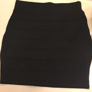 Black mini skirt